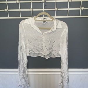 Satin Button up Crop